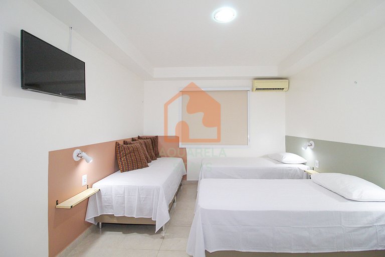 Suíte Estação das Docas / Quadrupla privada com sala e cozin