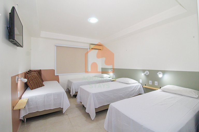 Suíte Estação das Docas / Quadrupla privada com sala e cozin