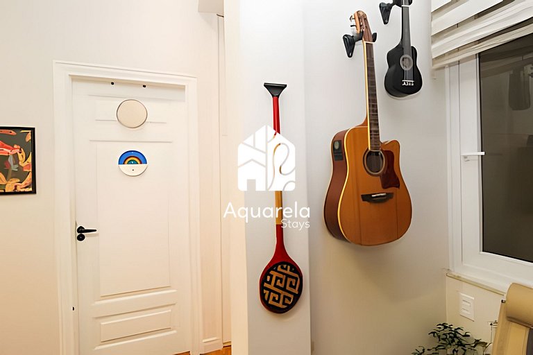 Brisa de Copa | Apto moderno em prédio Art Déco