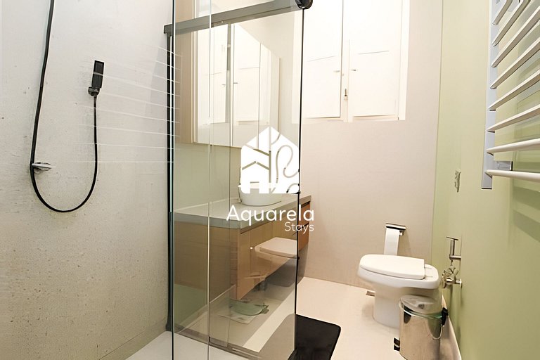 Brisa de Copa | Apto moderno em prédio Art Déco