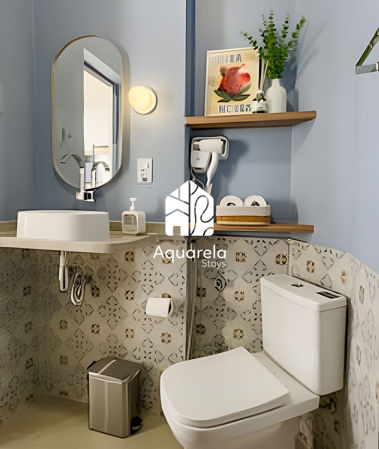 Apartamento Copaçu - 2mins. da praia e do metrô