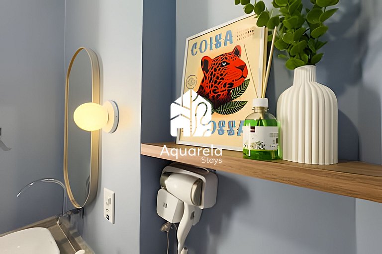 Apartamento Copaçu - 2mins. da praia e do metrô