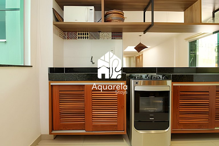 Casa moderna c/ piscina, área de lazer e coworking